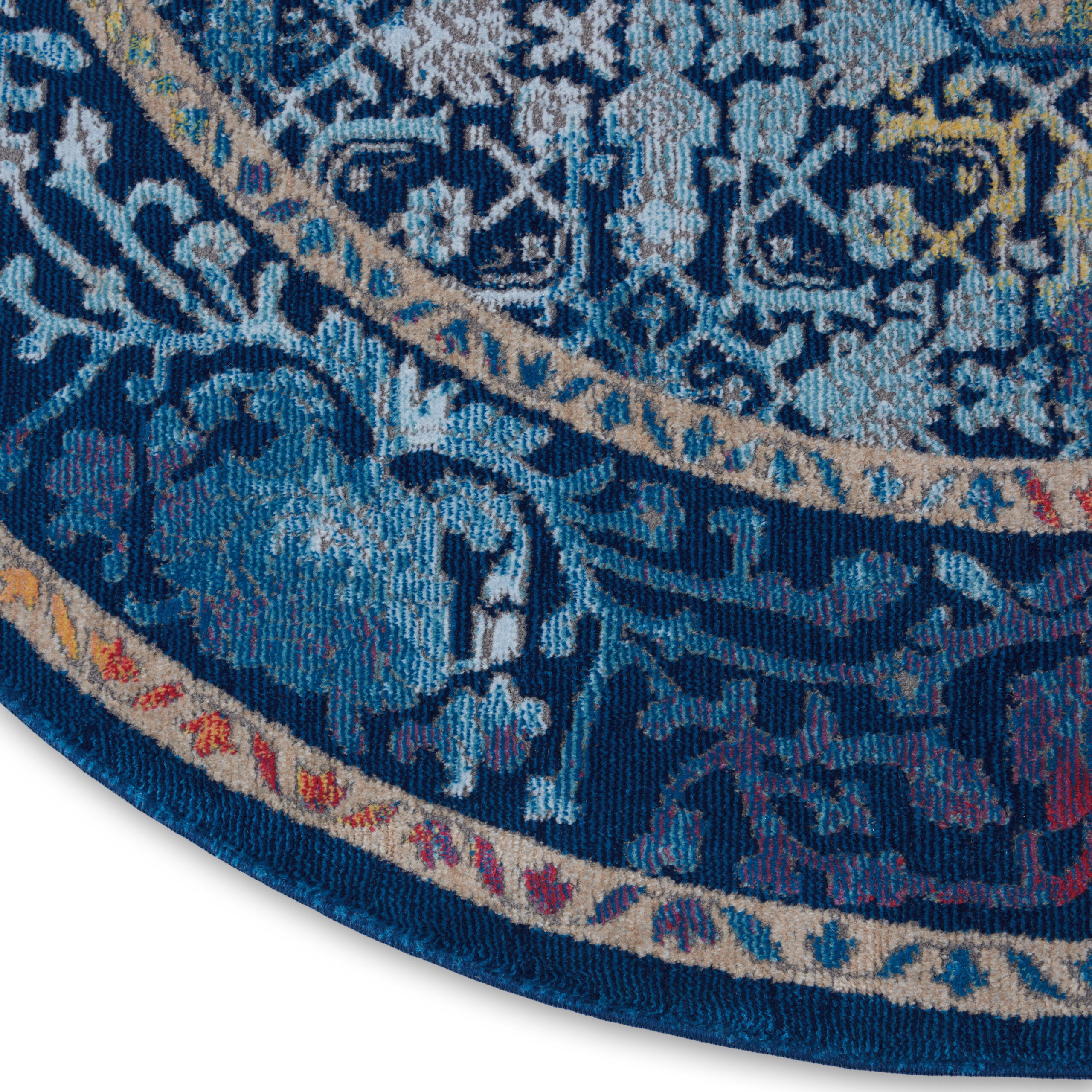 Nourison Ankara Global ANR04 Blue Multicolor Area Rug - Image 2