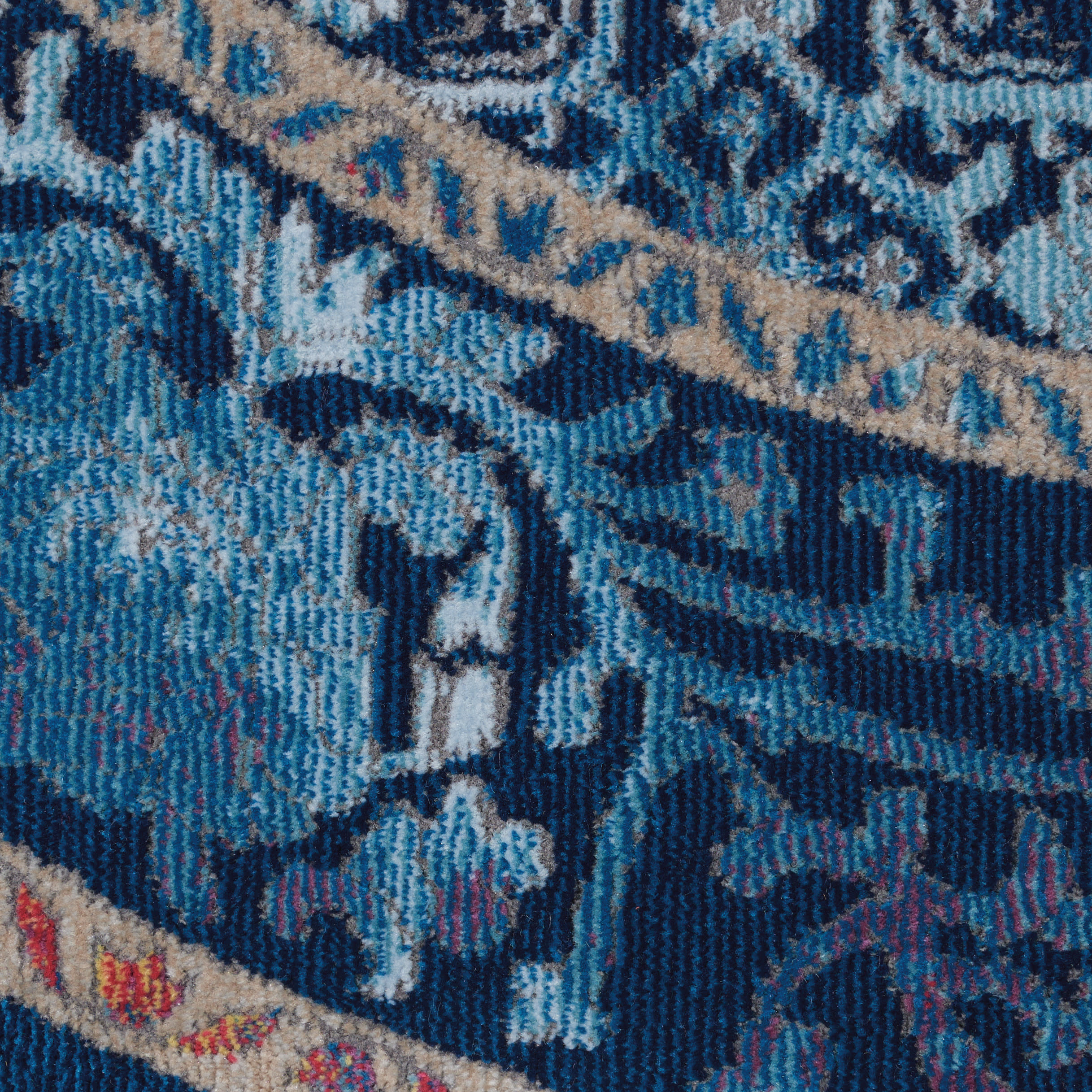 Nourison Ankara Global ANR04 Blue Multicolor Area Rug - Image 4