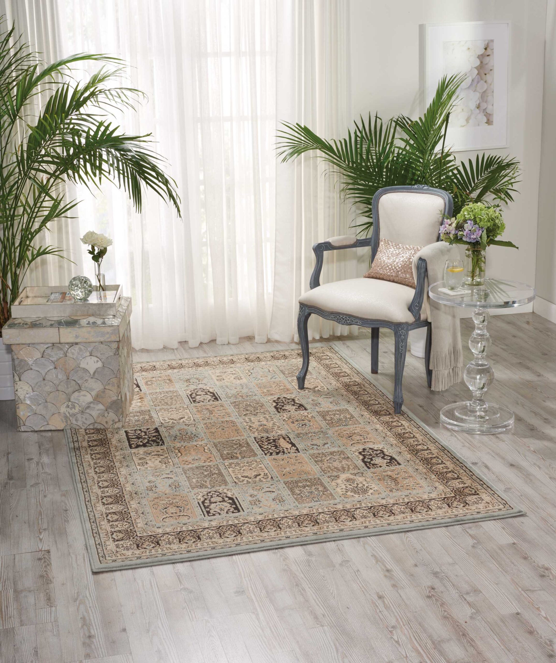 Nourison Ararat ARA01 Blue Area Rug - Image 3