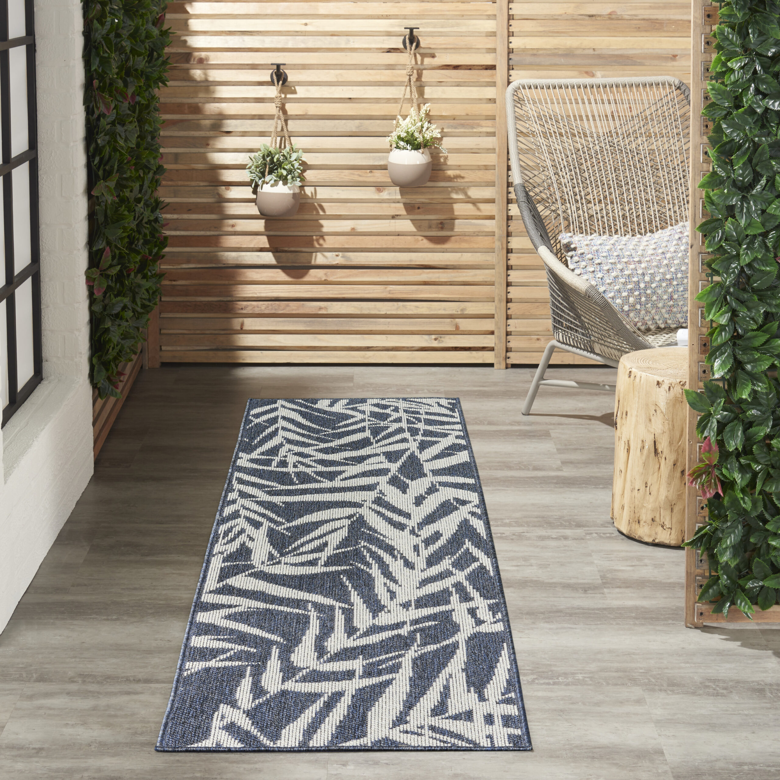 Nourison Aruba ARB06 Slate/Cream Area Rug - Image 6
