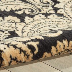 Alternative view of Nourison Aristo ARS05 Black Beige Area Rug