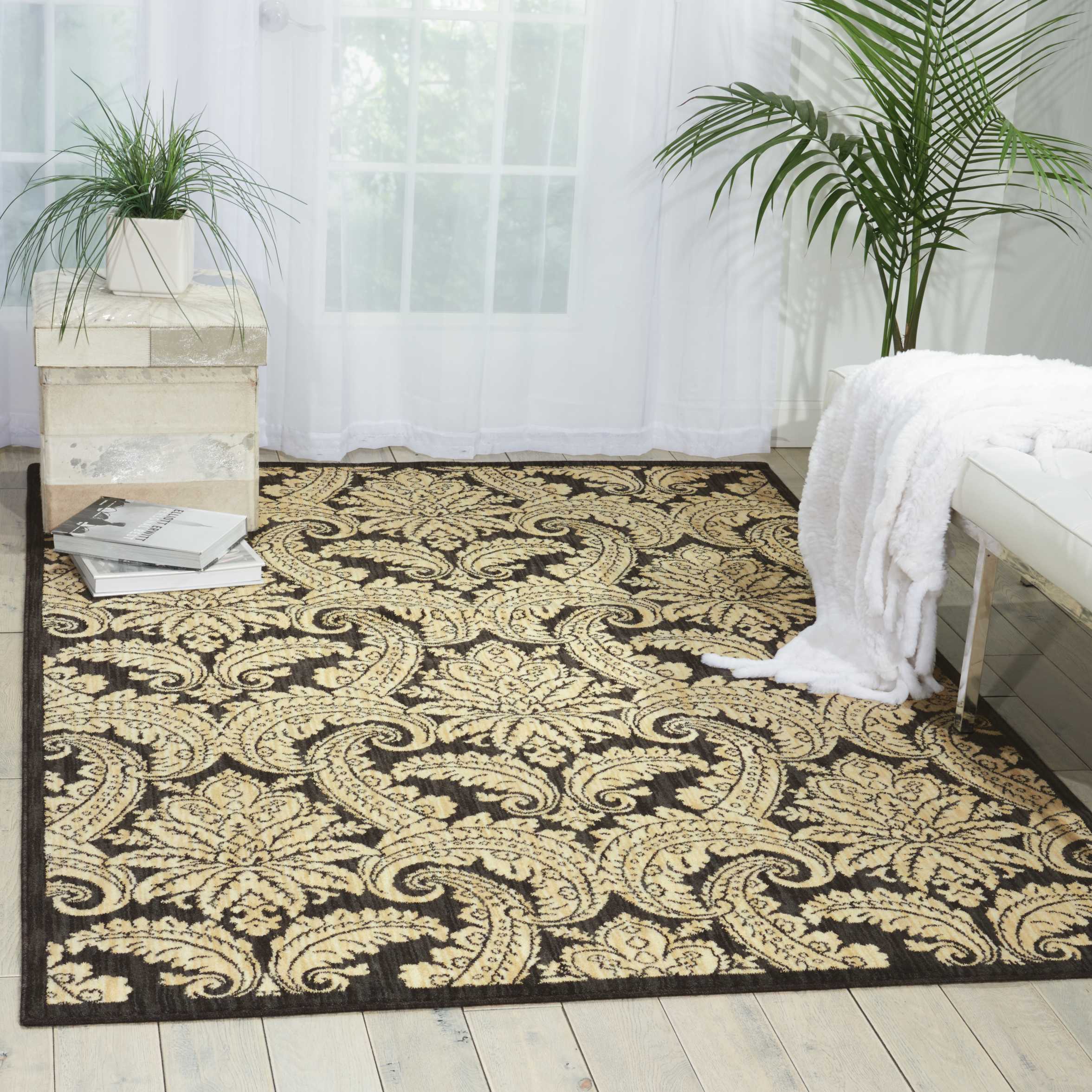 Nourison Aristo ARS05 Black Beige Area Rug - Image 3
