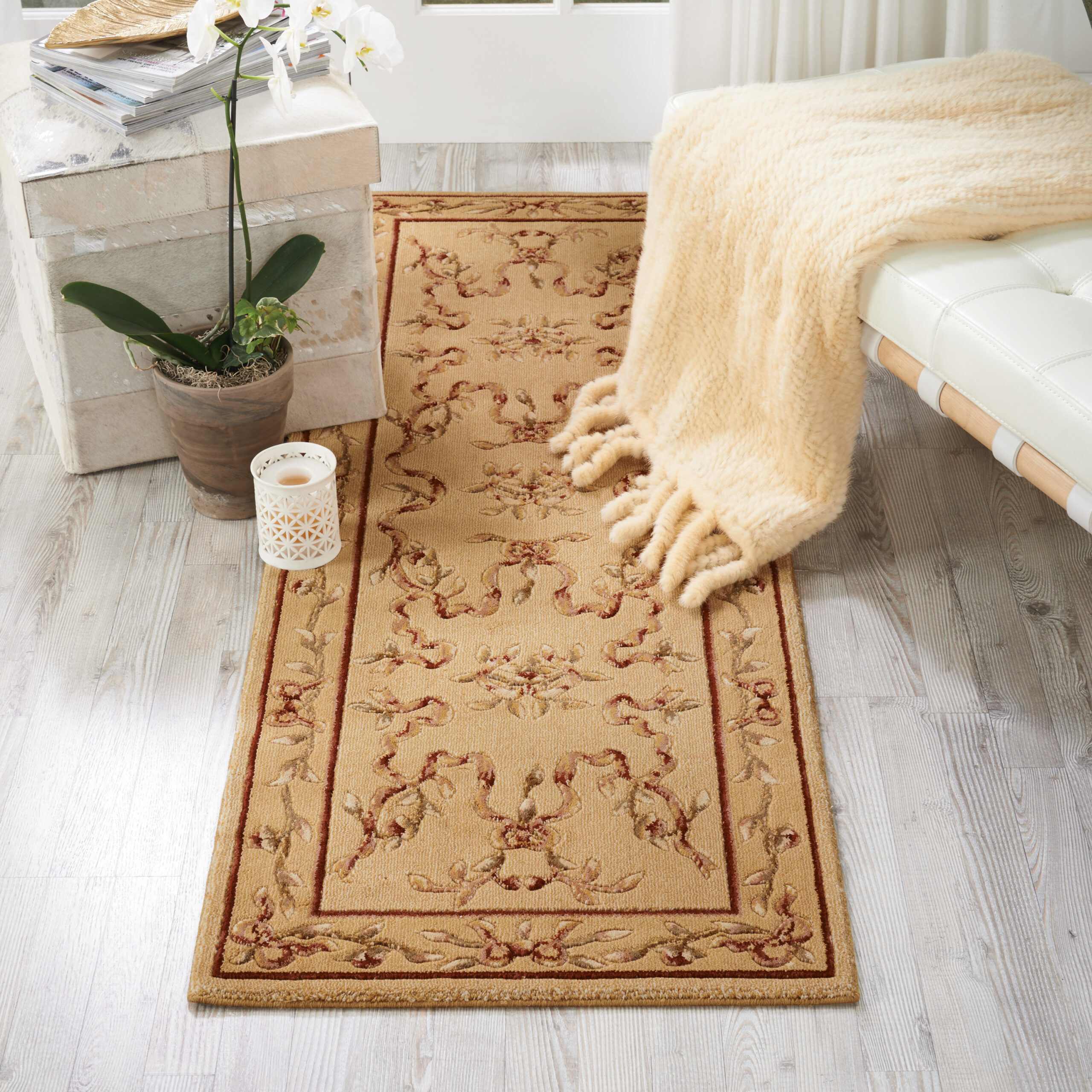 Nourison Ashton House AS10 Light Gold Area Rug - Image 3