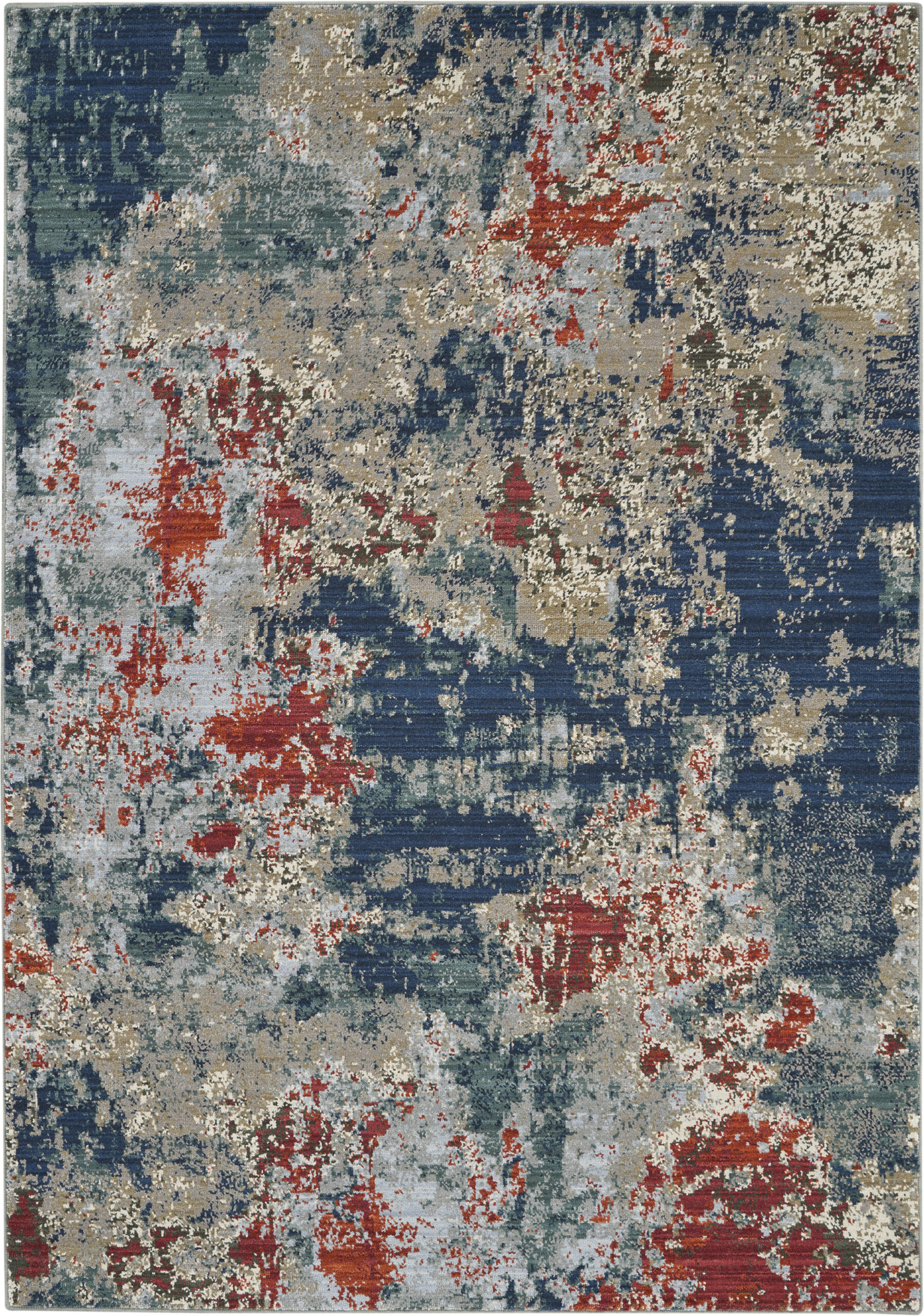 Nourison Artworks ATW01 Navy/Brick Area Rug