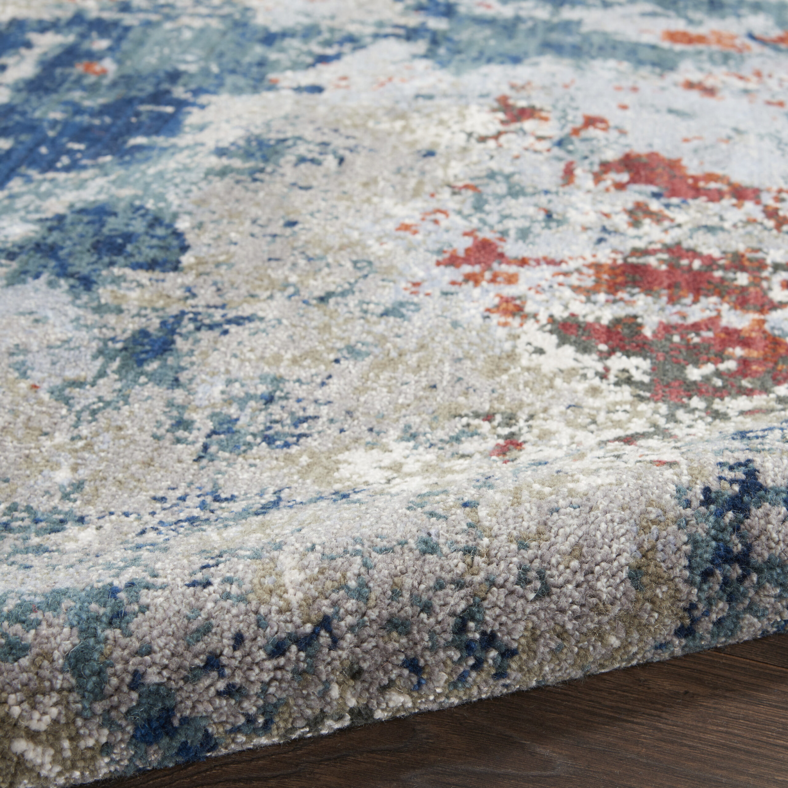 Nourison Artworks ATW01 Navy/Brick Area Rug - Image 3