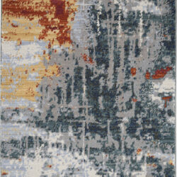 Nourison Artworks ATW03 Slate/Brick Area Rug