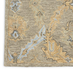 Alternative view of Nourison Azura AZM03 Taupe/Blue Area Rug