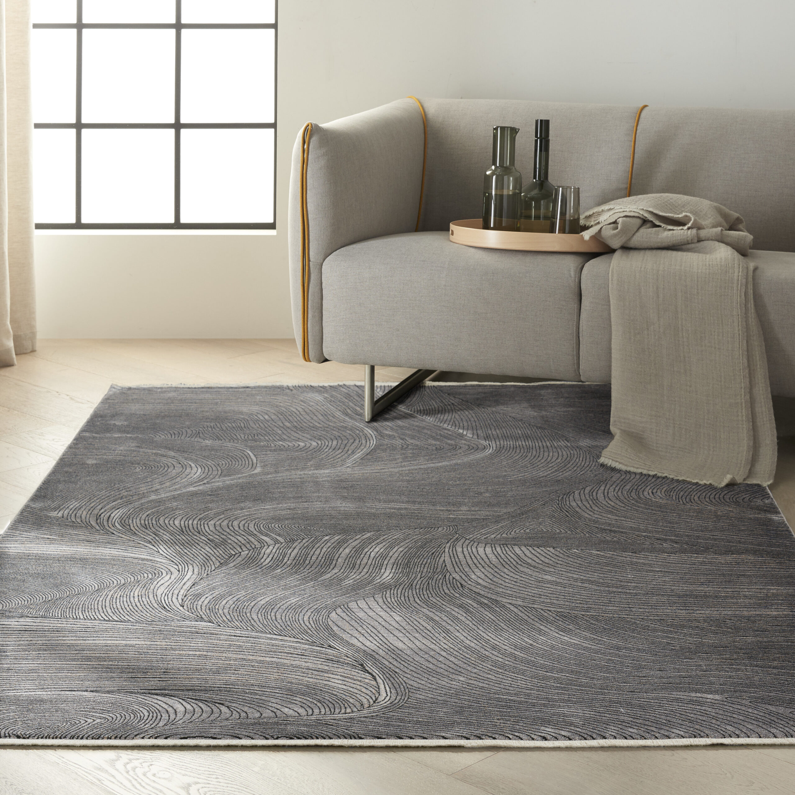 Calvin Klein Balian CK52 Grey Area Rug - Image 4