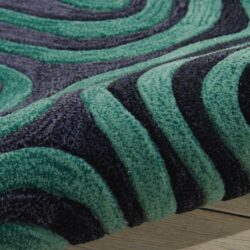 Alternative view of Nourison Contour CON24 Smoke/Teal Area Rug