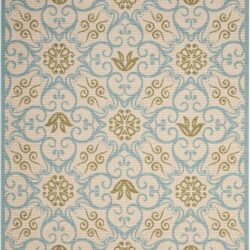 Nourison Caribbean CRB02 Ivory Blue Area Rug