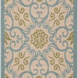 Nourison Caribbean CRB02 Ivory/Blue Area Rug