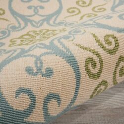 Alternative view of Nourison Caribbean CRB02 Ivory/Blue Area Rug
