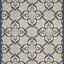 Nourison Caribbean CRB02 Ivory Navy Area Rug