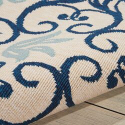 Alternative view of Nourison Caribbean CRB02 Ivory Navy Area Rug