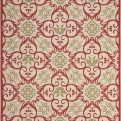 Nourison Caribbean CRB02 Ivory Rust Area Rug