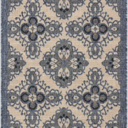 Nourison Caribbean CRB10 Ivory Blue Area Rug