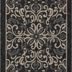 Nourison Caribbean CRB12 Charcoal Area Rug