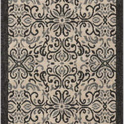 Nourison Caribbean CRB12 Ivory Charcoal Area Rug