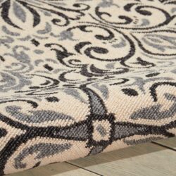 Alternative view of Nourison Caribbean CRB12 Ivory Charcoal Area Rug