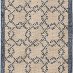 Nourison Caribbean CRB16 Ivory Blue Area Rug