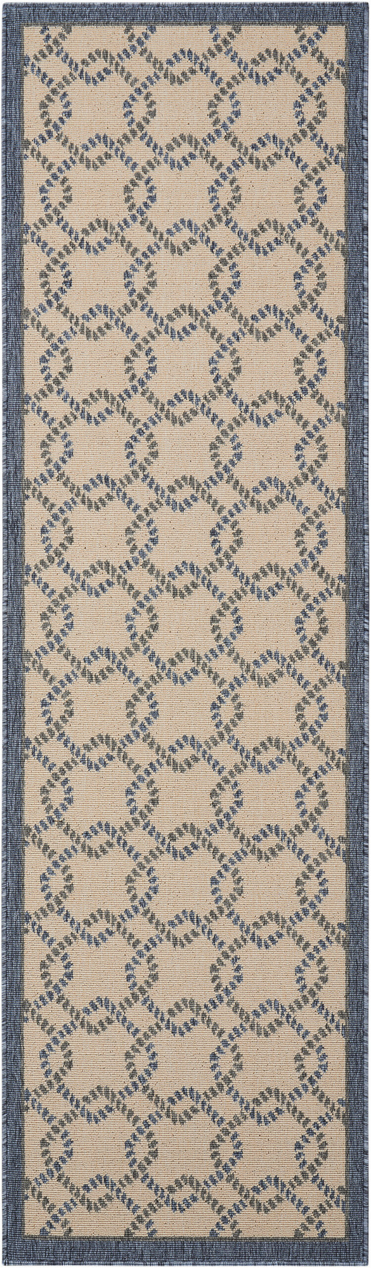 Nourison Caribbean CRB16 Ivory Blue Area Rug