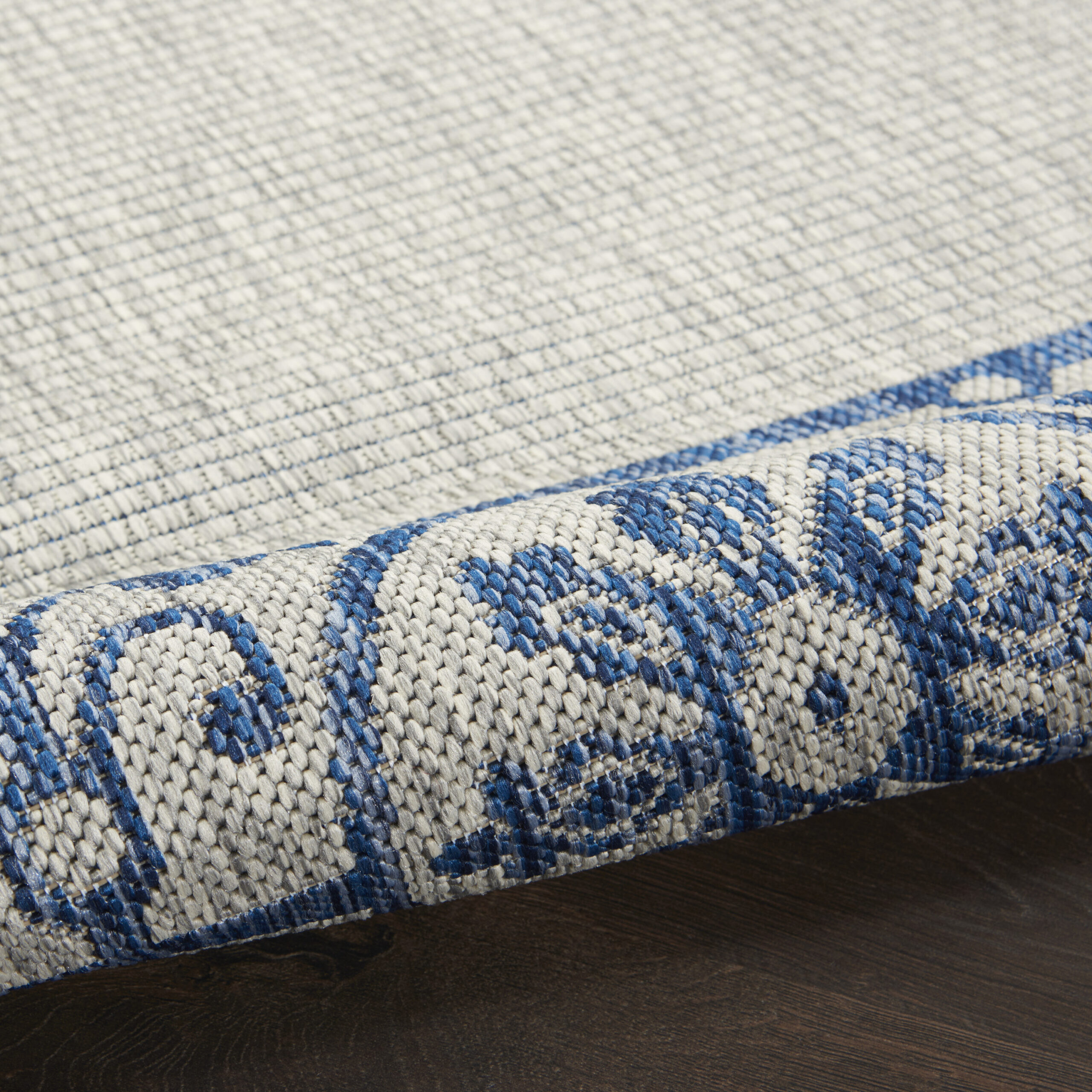 Nourison Country Side CTR03 Ivory Blue Area Rug - Image 3