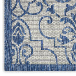 Alternative view of Nourison Country Side CTR04 Ivory Blue Area Rug