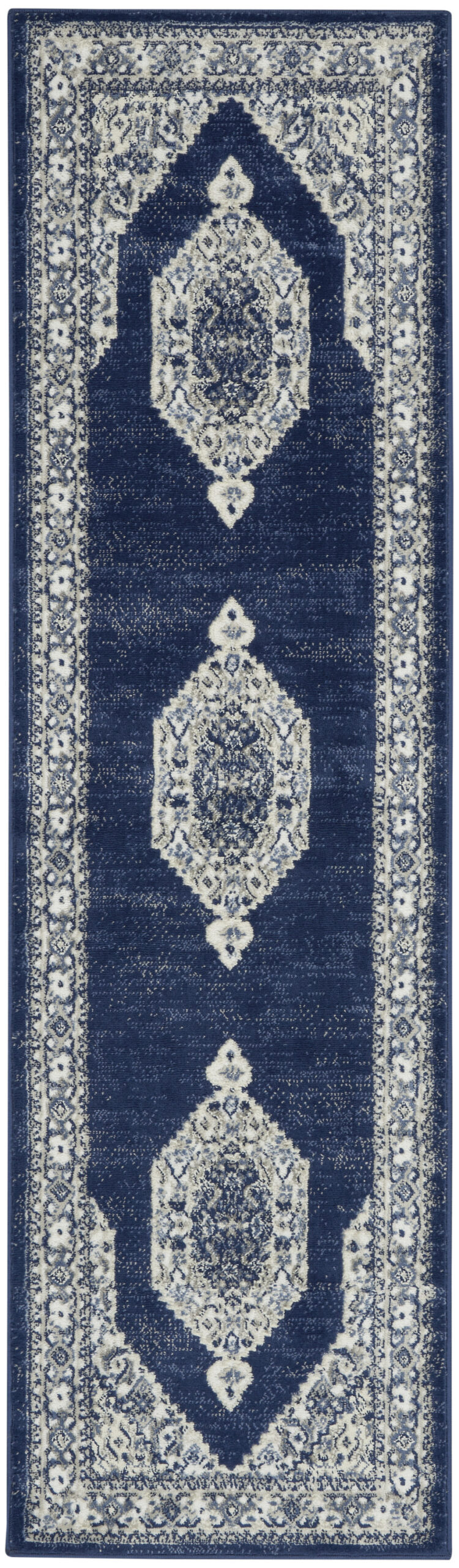 Nourison Cyrus CYR01 Ivory Navy Area Rug