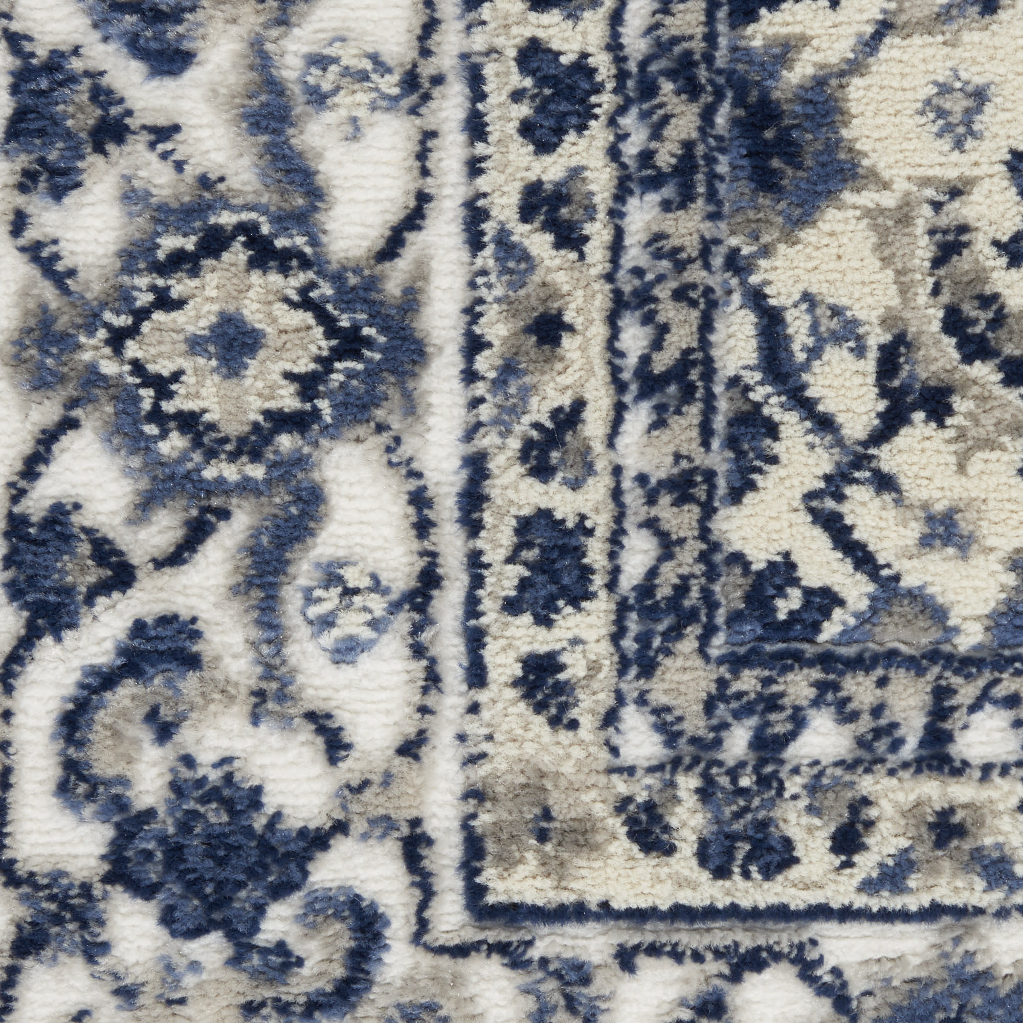 Nourison Cyrus CYR01 Ivory Navy Area Rug - Image 4