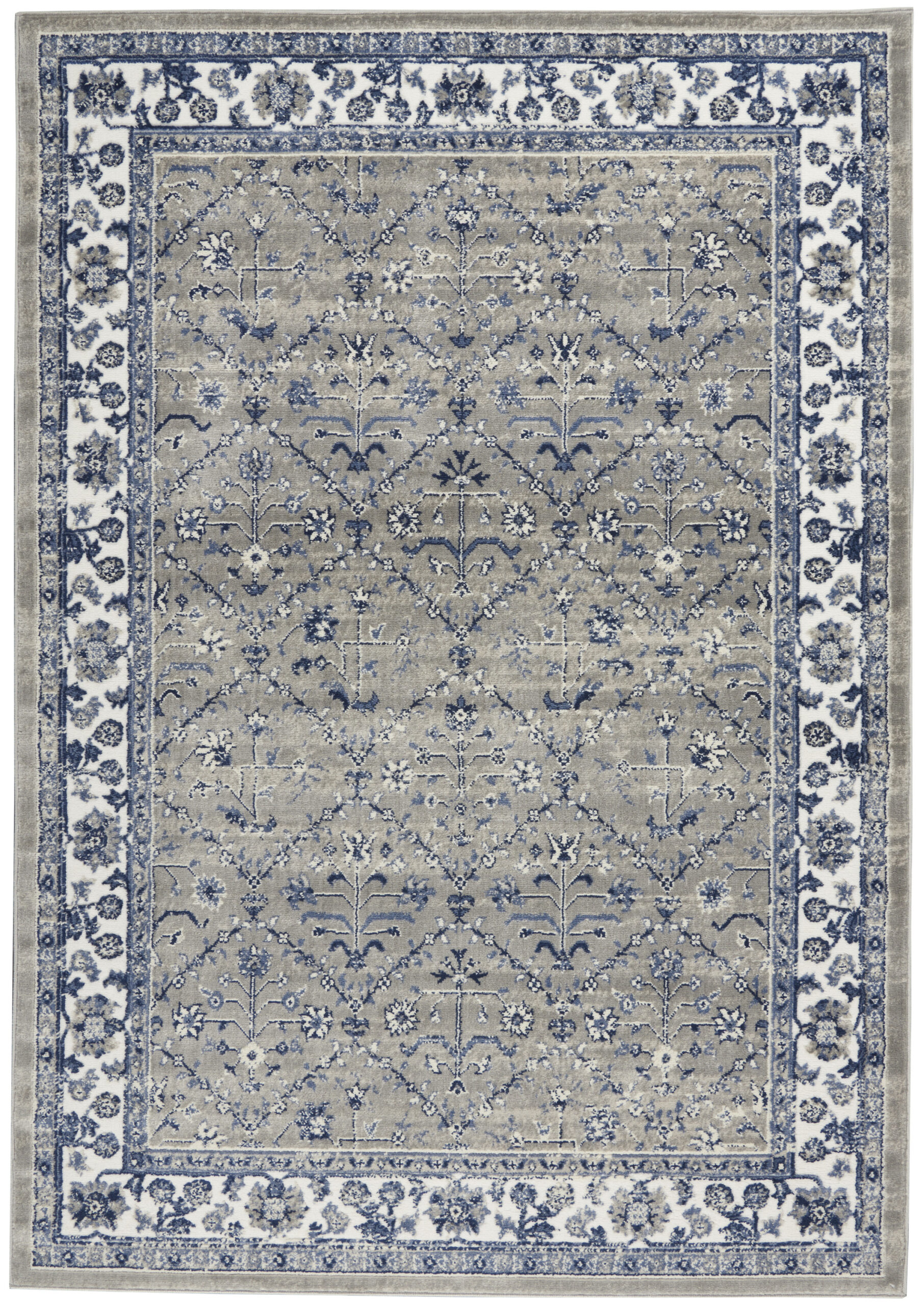 Nourison Cyrus CYR02 Ivory Navy Area Rug