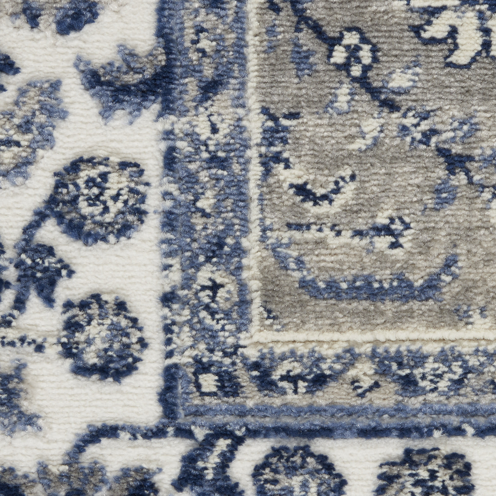 Nourison Cyrus CYR02 Ivory Navy Area Rug - Image 4