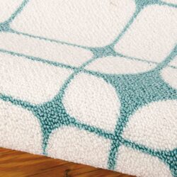 Alternative view of Nourison Enhance EN005 Ivory/Turquoise Area Rug