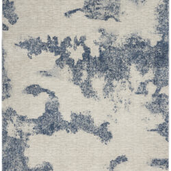 Nourison Etchings ETC03 Ivory/Light Blue Area Rug