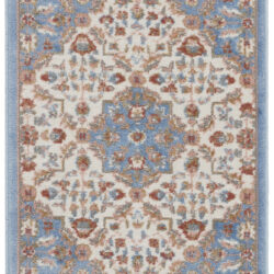 Nourison Elation ETN08 Ivory Blue Area Rug