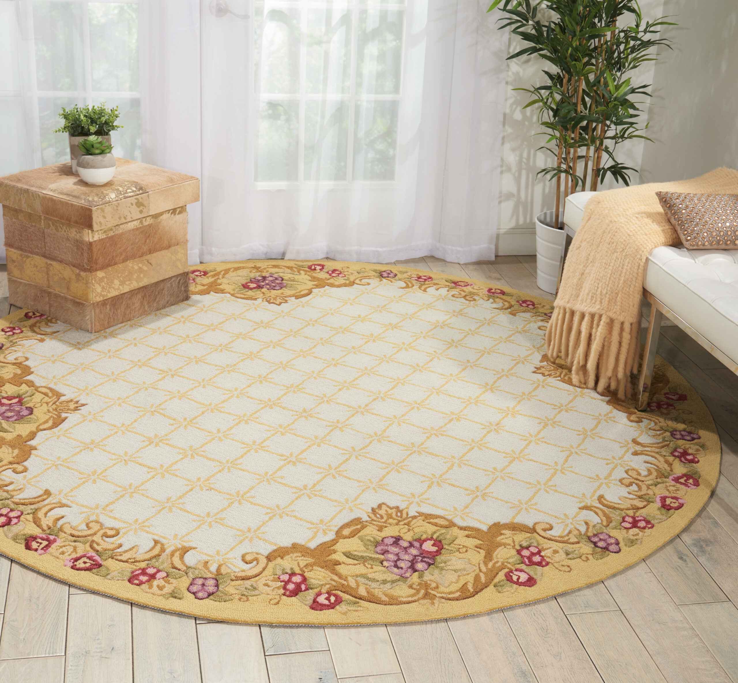 Nourison Fantasy FATC1 Ivory Area Rug - Image 3