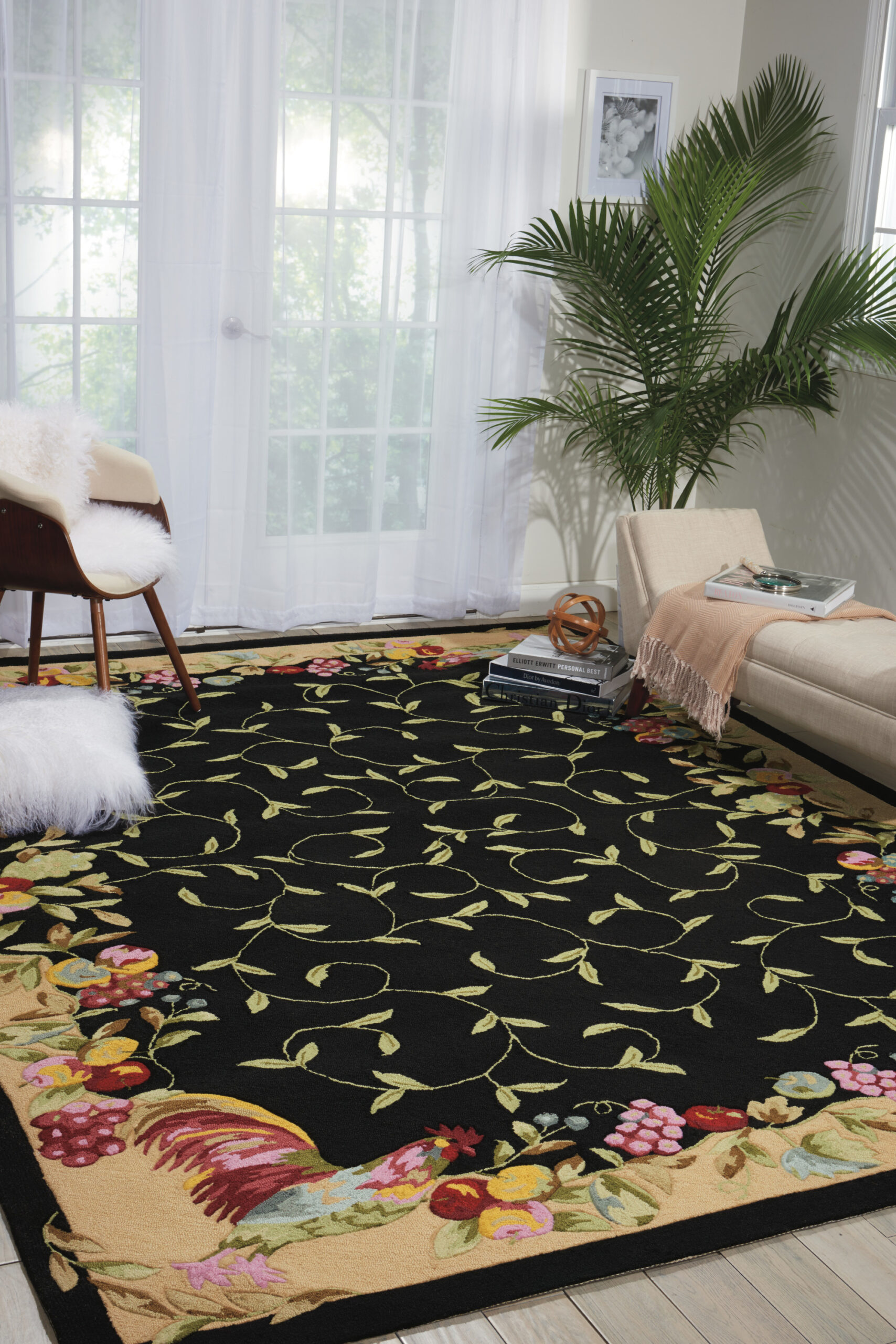 Nourison Fantasy FATC2 Black Area Rug - Image 3