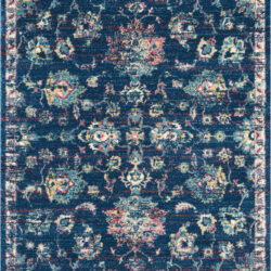 Nourison Fusion FSS15 Navy Pink Area Rug