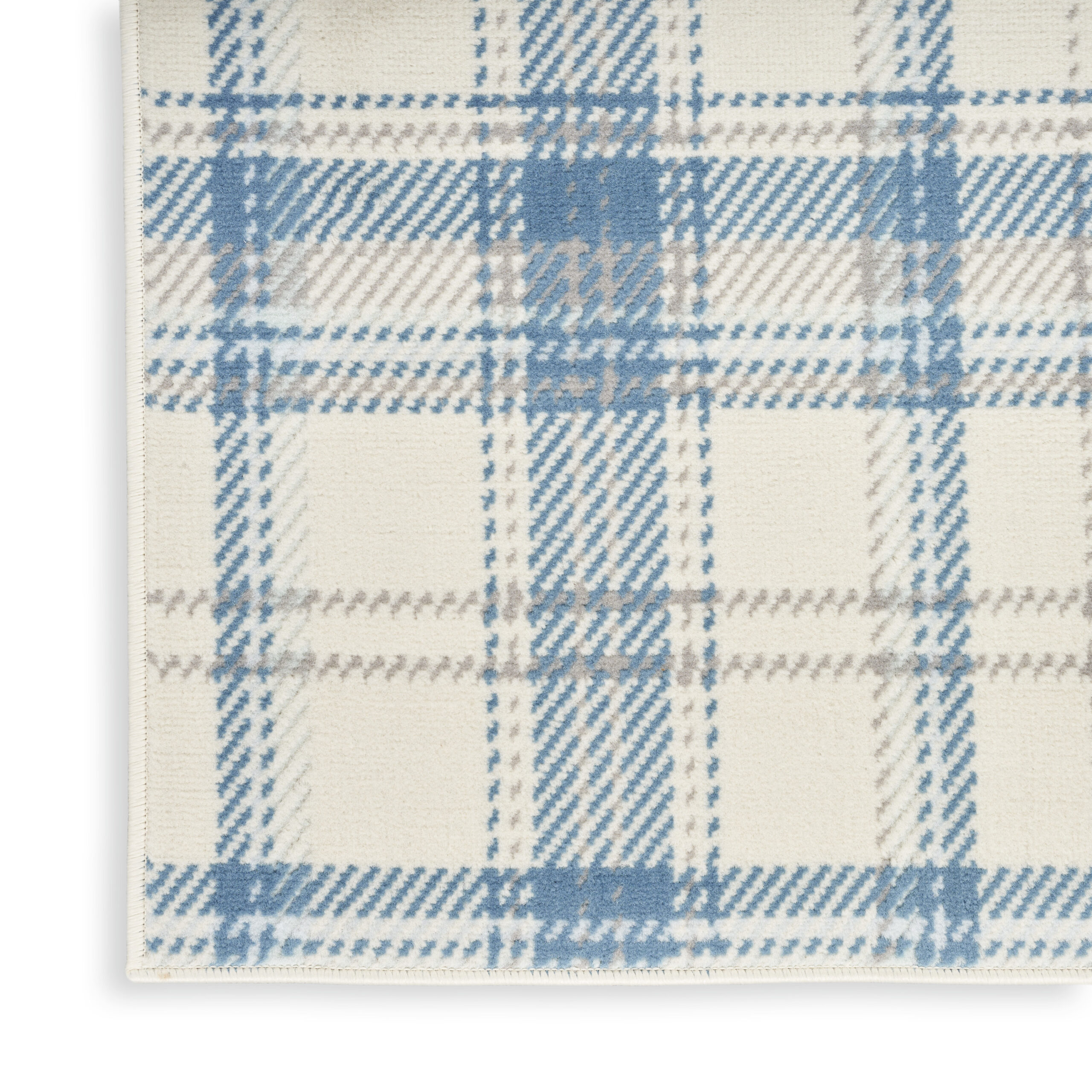 Nourison Grafix GRF03 Ivory Blue Area Rug - Image 2