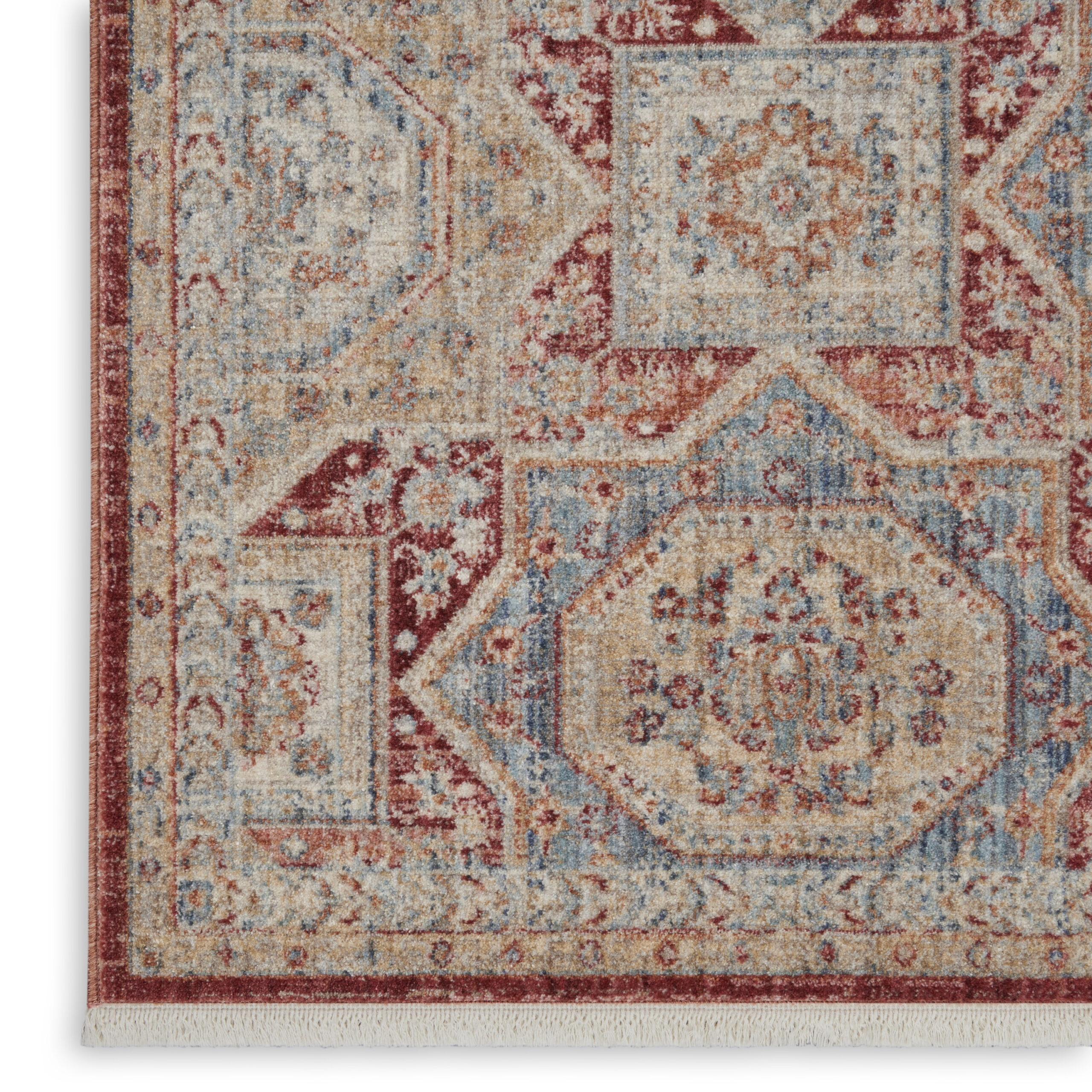 Nourison Homestead HMS02 Blue Brick Area Rug - Image 2