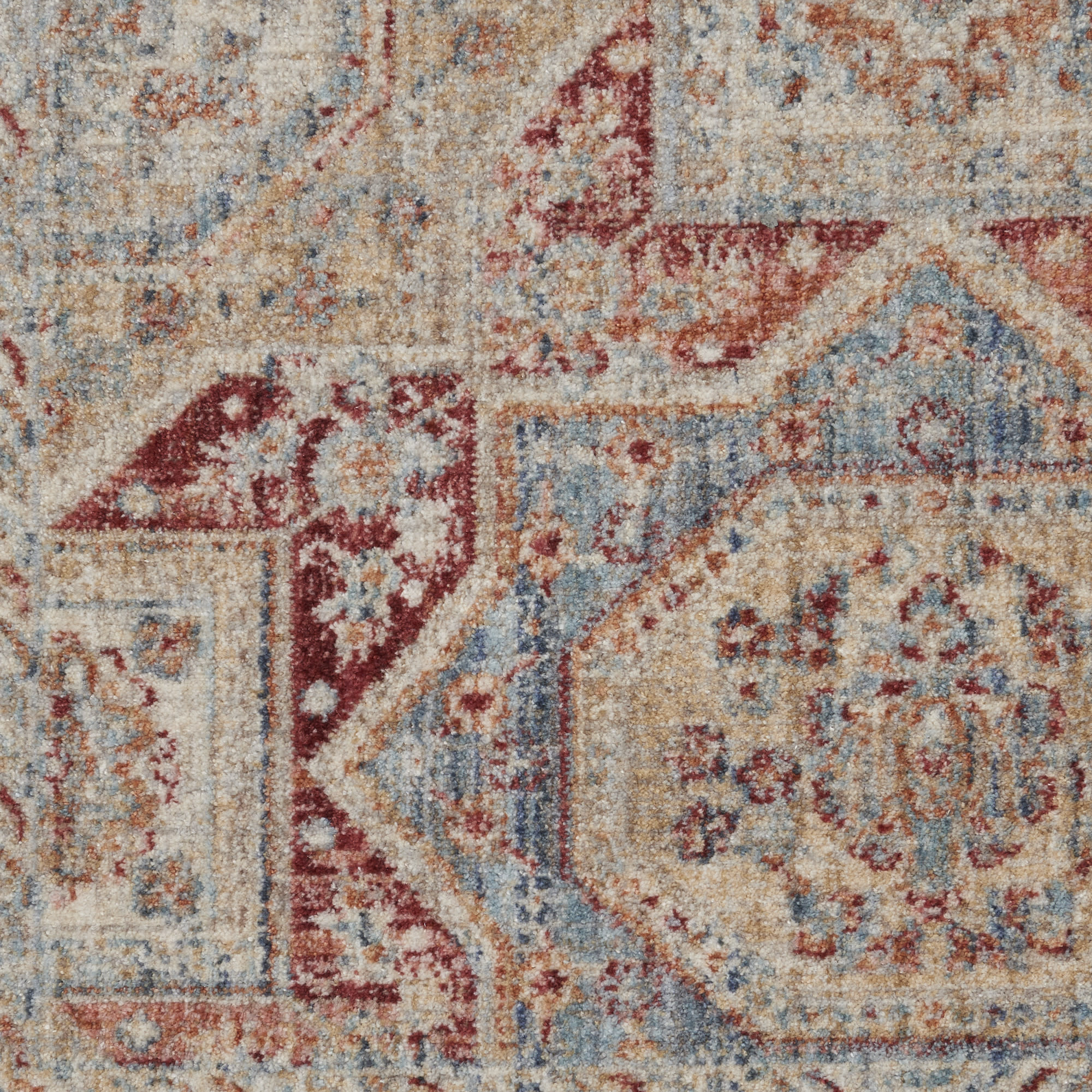 Nourison Homestead HMS02 Blue Brick Area Rug - Image 4