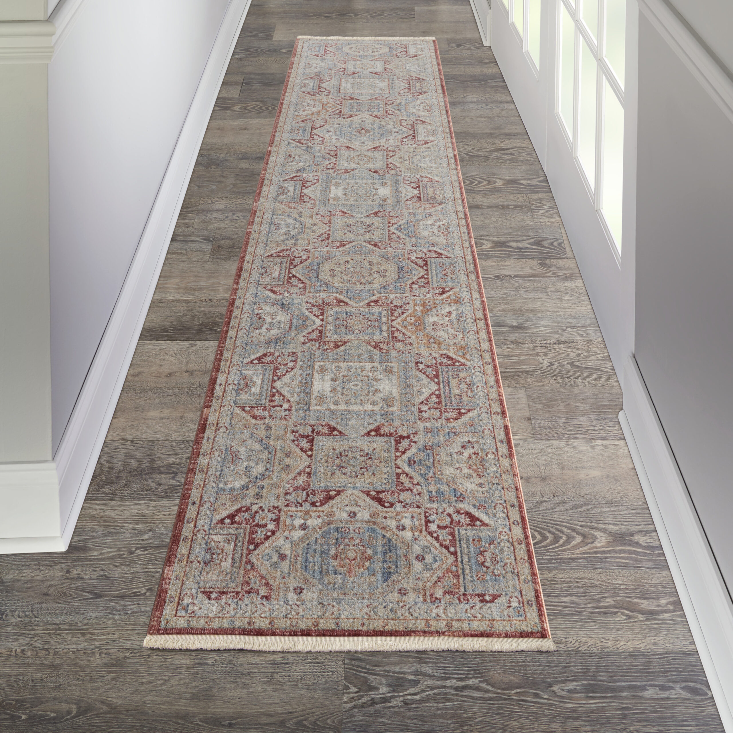 Nourison Homestead HMS02 Blue Brick Area Rug - Image 5