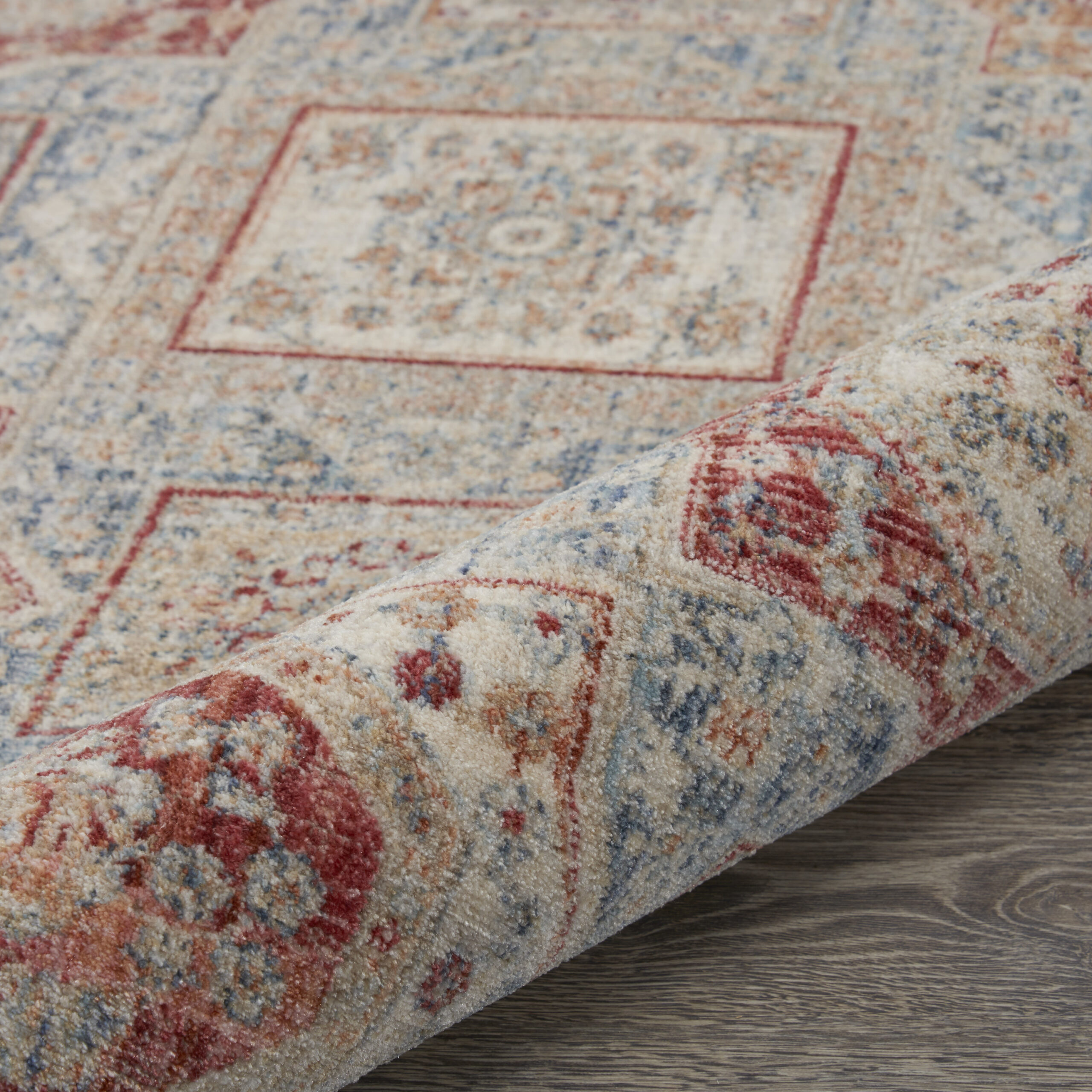 Nourison Homestead HMS02 Blue Multicolor Area Rug - Image 3
