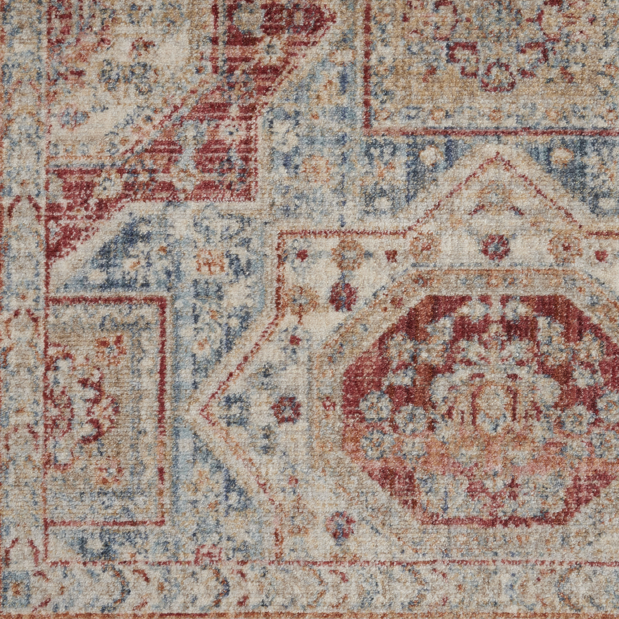 Nourison Homestead HMS02 Blue Multicolor Area Rug - Image 4