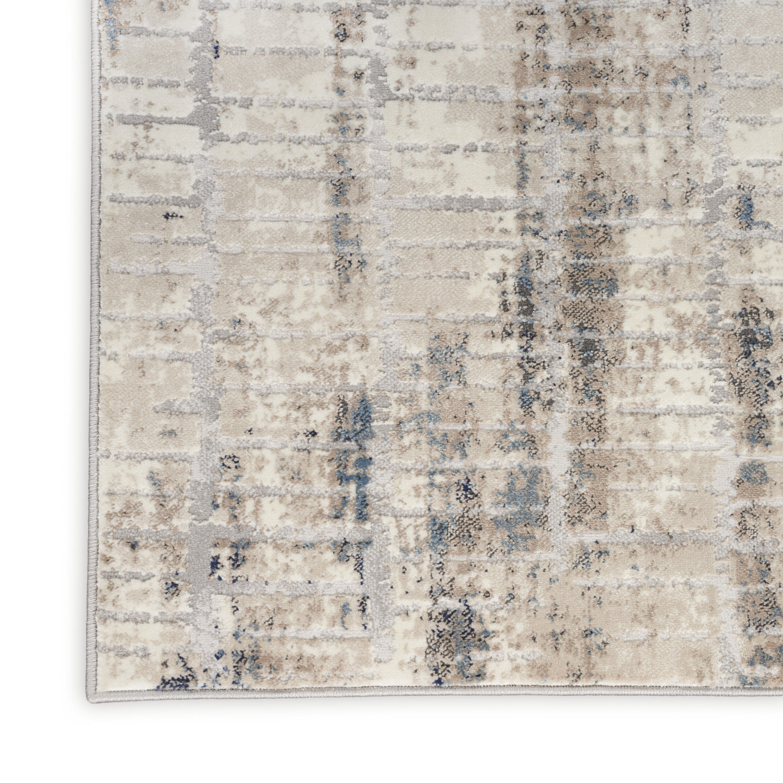 Calvin Klein CK022 Infinity IFN02 Ivory Grey Blue Area Rug - Image 2