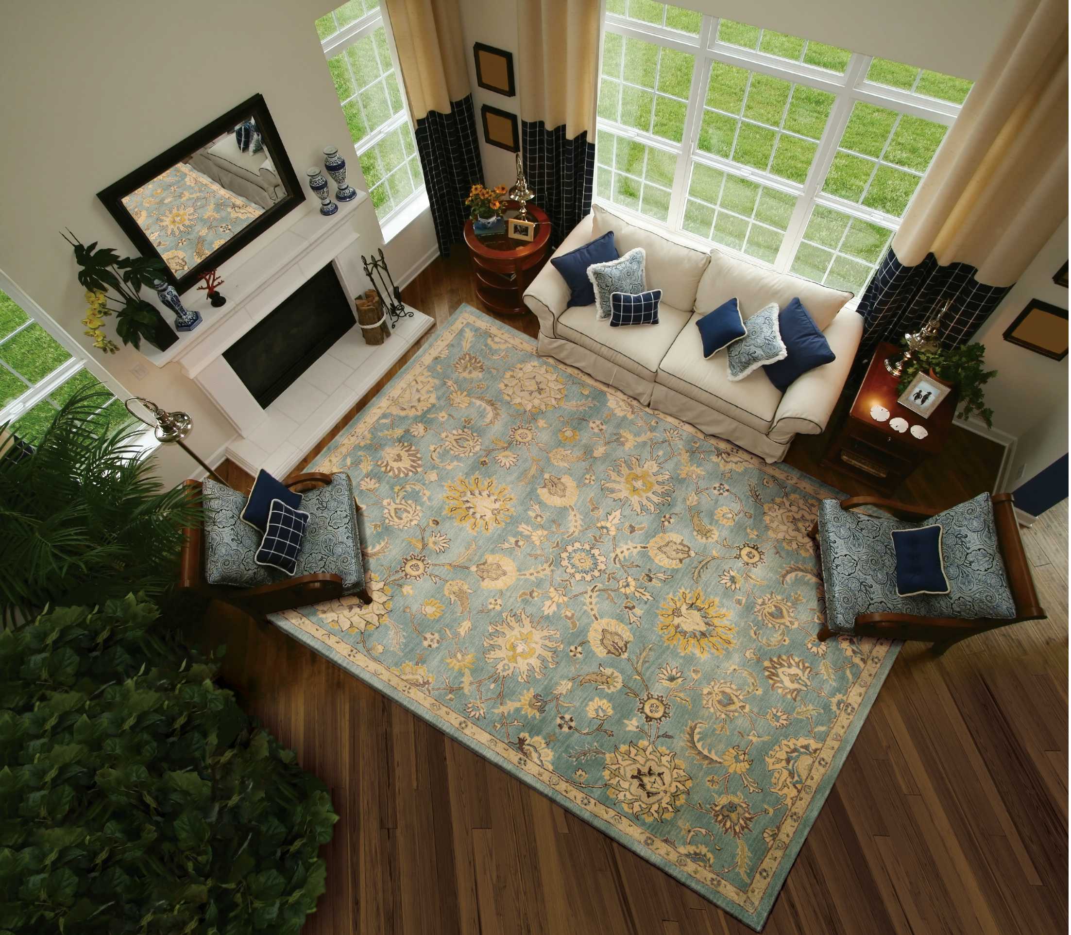 Nourison Jaipur JA53 Light Blue Area Rug - Image 3