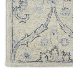 Alternative view of Nourison Jazmine JAZ03 Ivory/Blue Area Rug