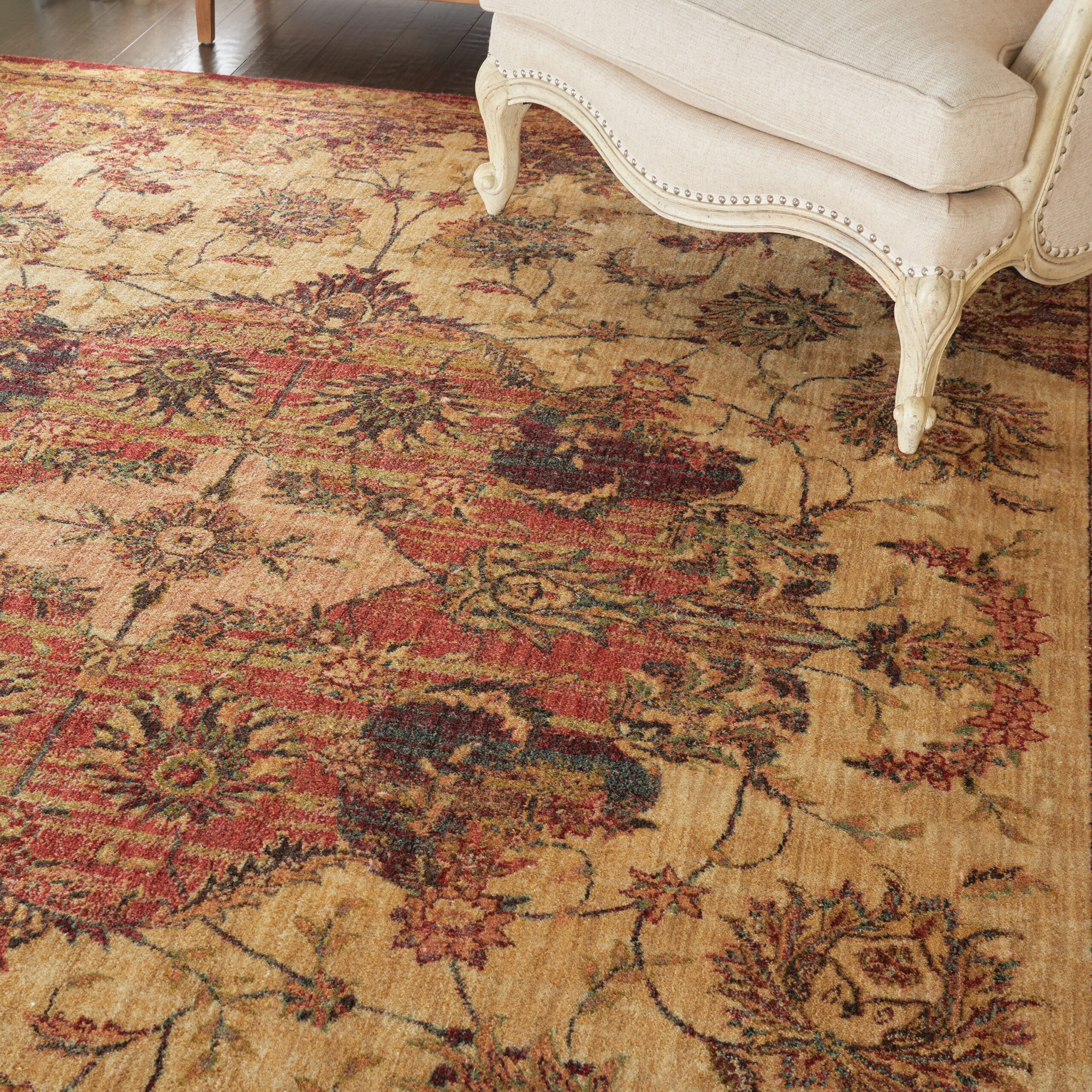 Nourison Jewel JEL01 Cream Red Area Rug - Image 6