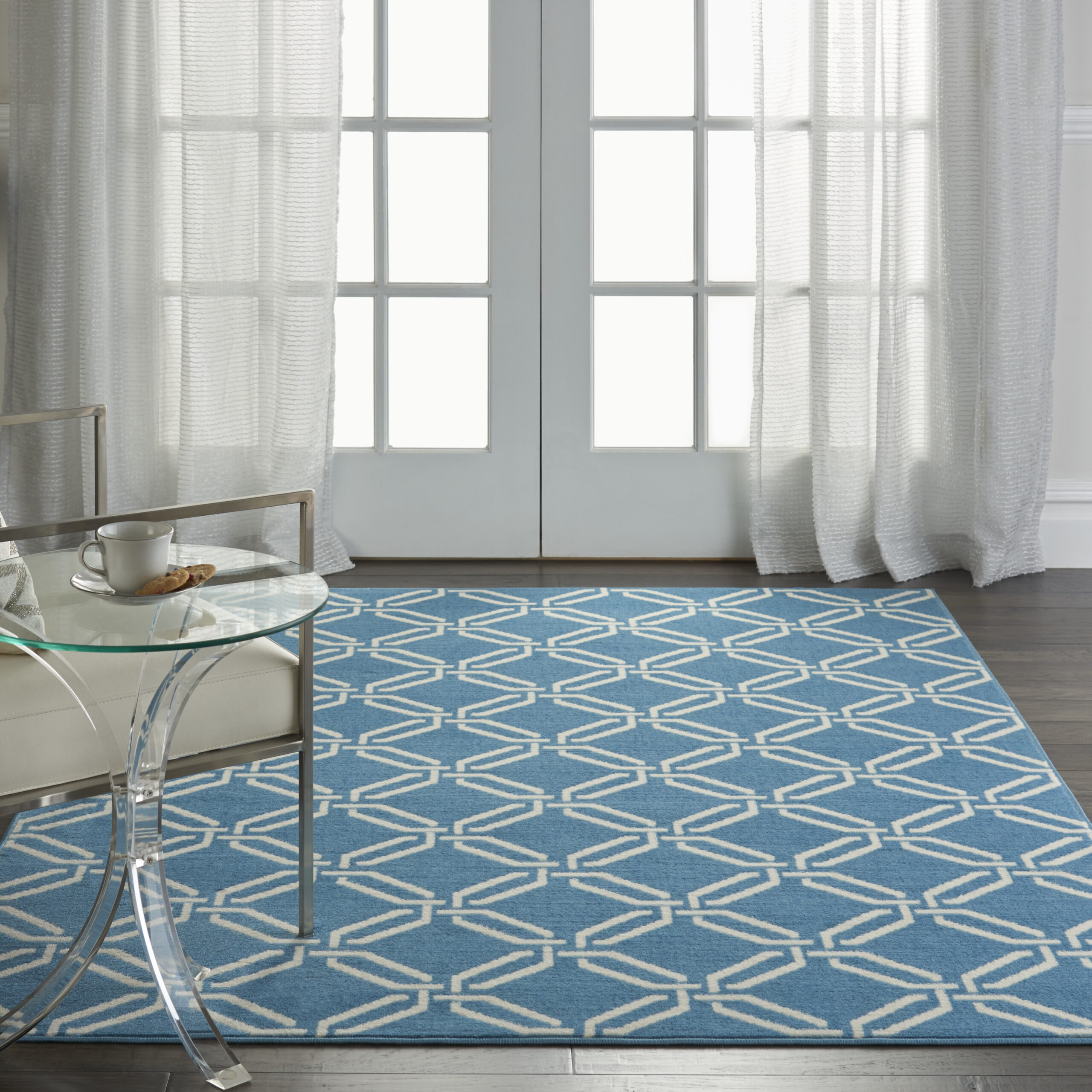 Nourison Jubilant JUB17 Blue Area Rug - Image 5