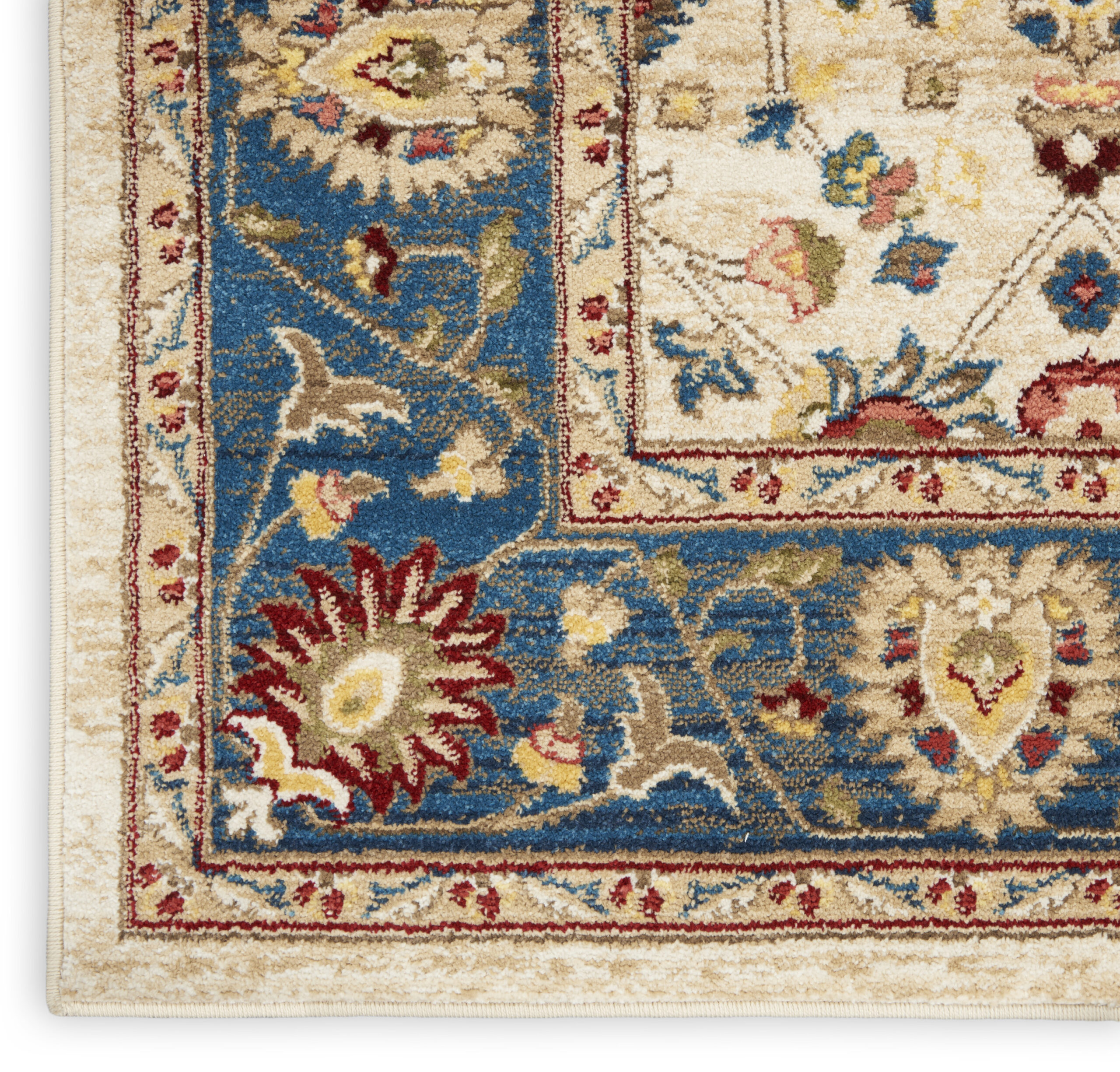 Nourison Karisma KAR01 Ivory Blue Area Rug - Image 2