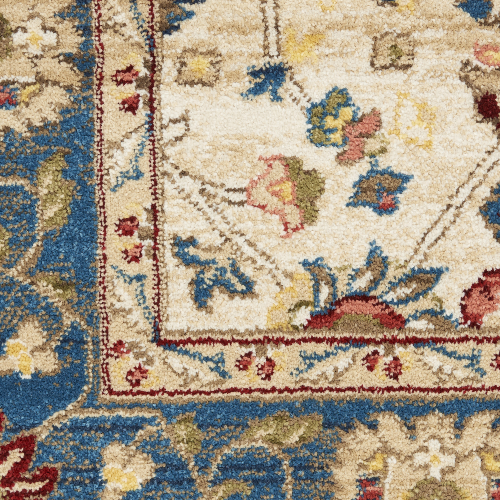 Nourison Karisma KAR01 Ivory Blue Area Rug - Image 4